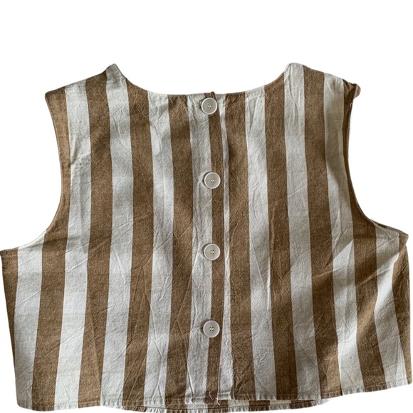 NWT 100% cotton Striped summer crop/tank top - Picture 4 of 8